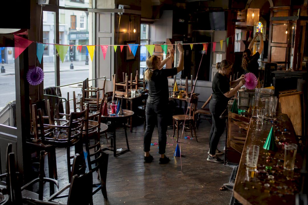 Galway pub interior set for party event