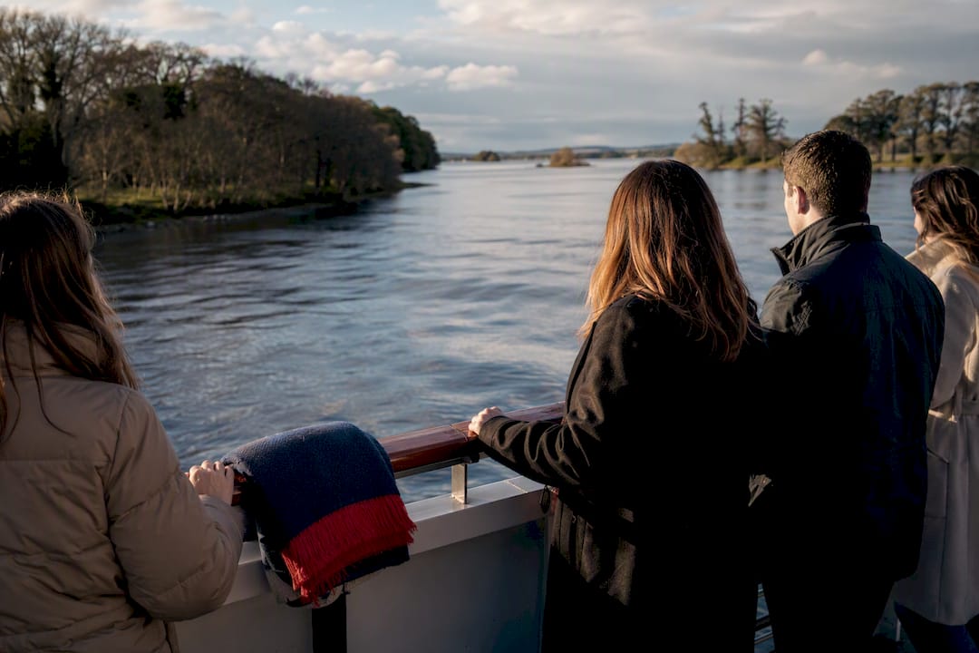 Delegates viewing River Corrib from cruise