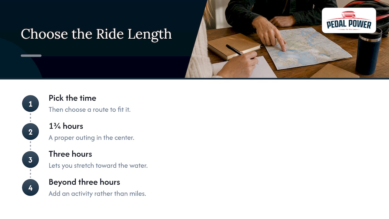 Perspective: why we keep the route short and the stops good — overview diagram